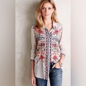 Johnny Was embroidered top